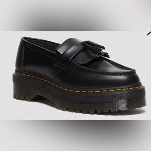 Black Leather Men's Loafers